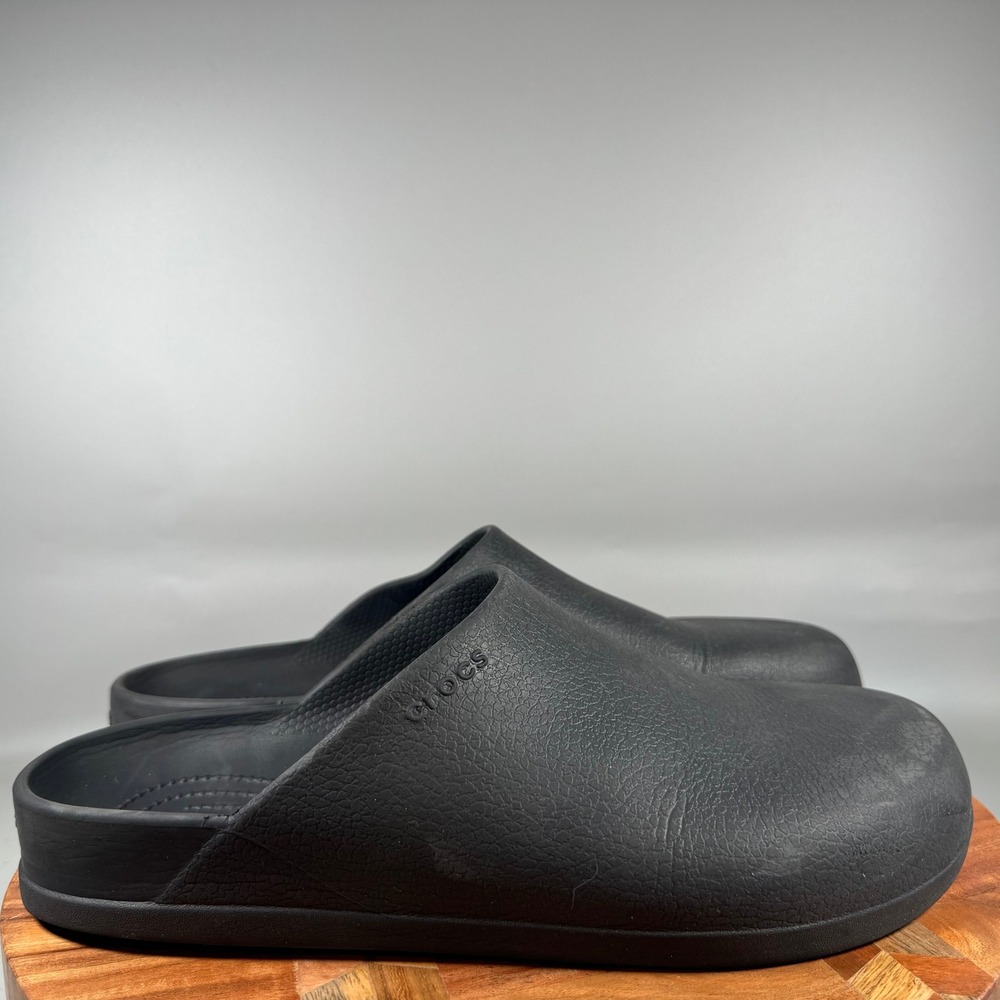 Crocs On-The-Clock Work Clog Mens 13 Black Slip On Professional Mule Shoes